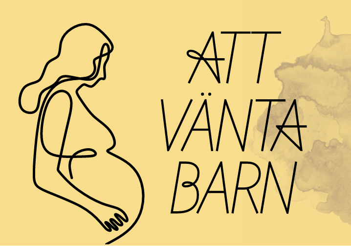 Illustration av en gravid kvinna